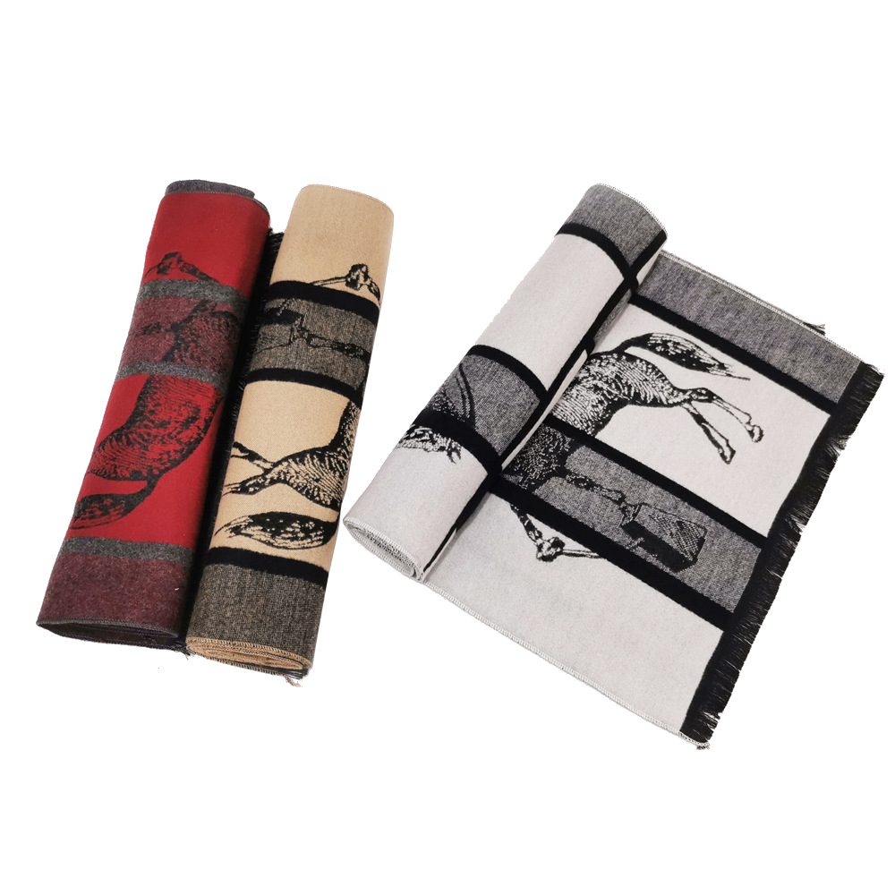Homme automne hiver motif cheval écharpe de luxe Gentleman cachemire sentiment silencieux étudiant printemps automne enveloppement doux chaud foulard