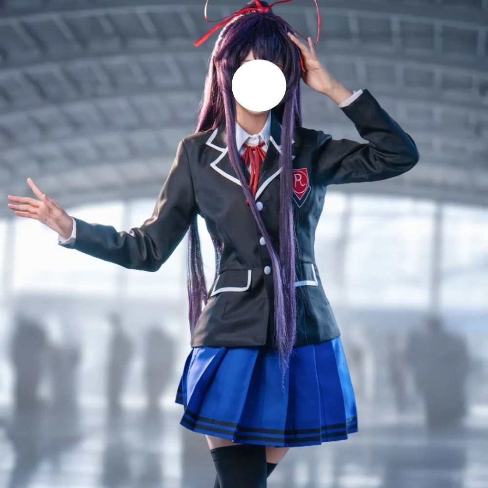 Costume de cosplay Date A Live Itsuka Shido Yatogami Tohka, uniforme de l'école secondaire Raijin, tenue pour adulte pour Halloween, Comic Con, carnaval