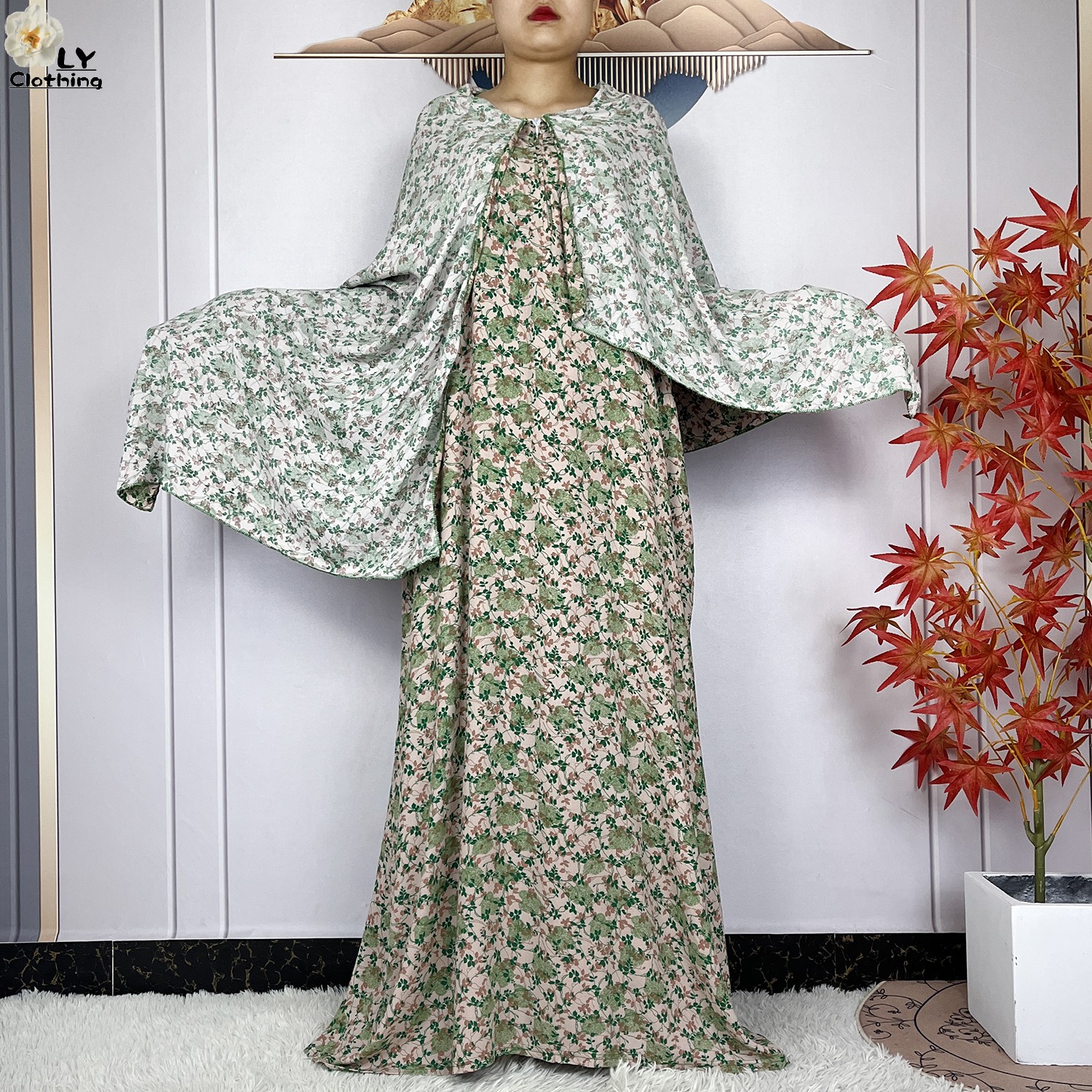 Nouveau vêtement de prière musulman du Ramadan Abayas de dame dubaï turquie moyen-orient Femme Robe Abaya africain coton vêtements islamiques en vrac