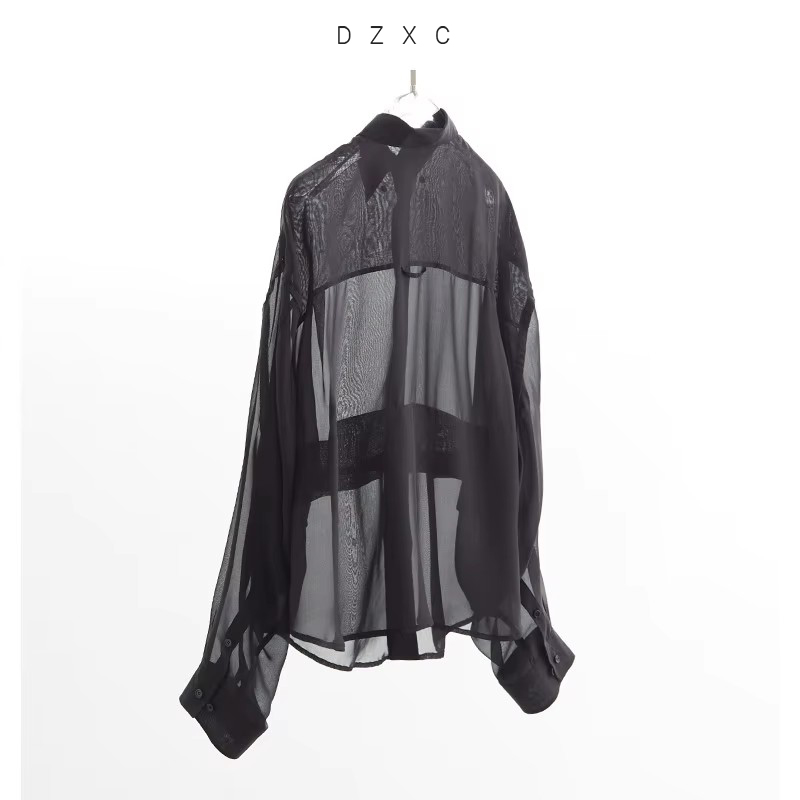 Chemisier Oversize 100 % Soie de Mûrier pour Femme, Haut Rafraîchissant et Respirant Anti-UV, Nouveau Style Été 2026