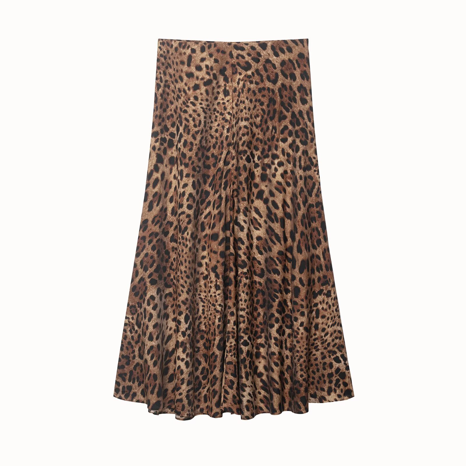 Jupe longue élégante en satin taille haute pour femme, style A-line, nouvelle collection été, style français, décontractée et confortable, en fibre de polyester