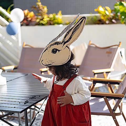 Bandeau à capuche pour enfants, mode lapin, bébé, accessoires, masque pour les yeux de festival, vêtements de sauna, chapeau, bandeau de sauna