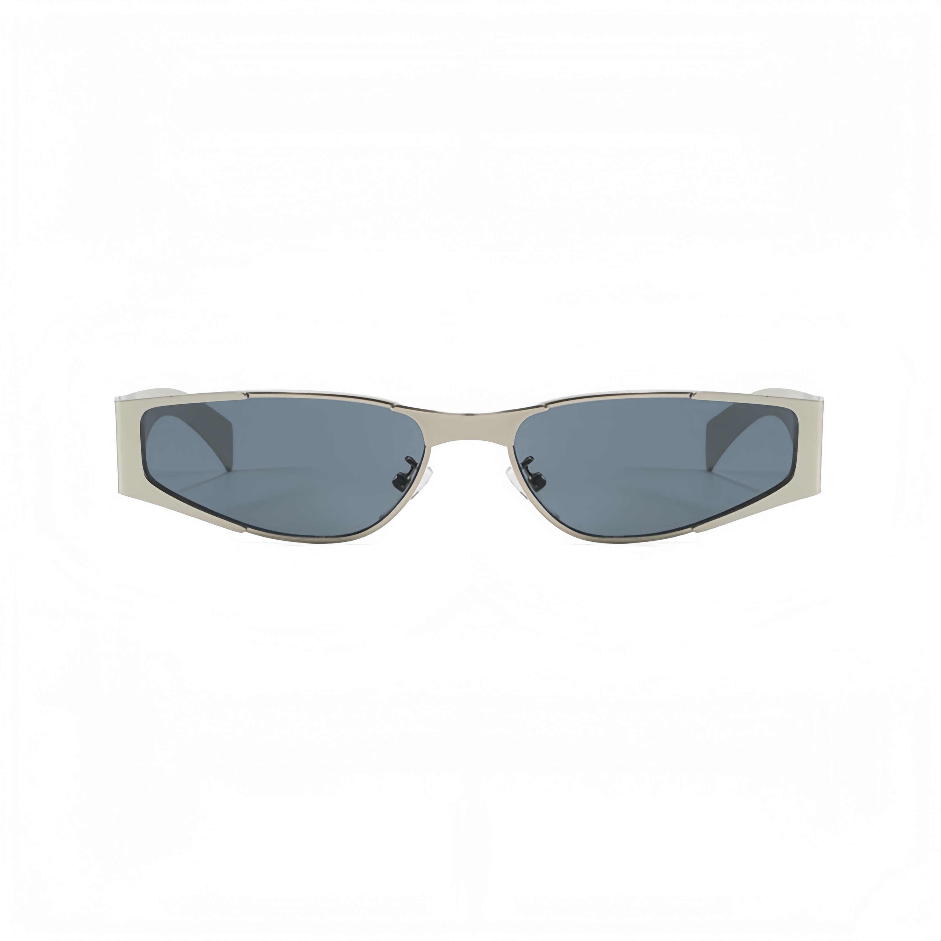 Lunettes de soleil métalliques carrées tendance pour hommes et femmes, style hip-hop, photographie de rue, lunettes de soleil anti-UV