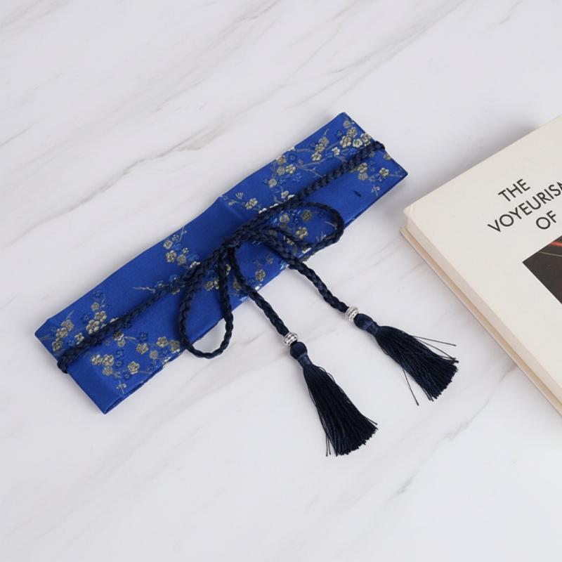 Ceinture élégante pour femme avec nœud brodé floral vintage pour un look stylé