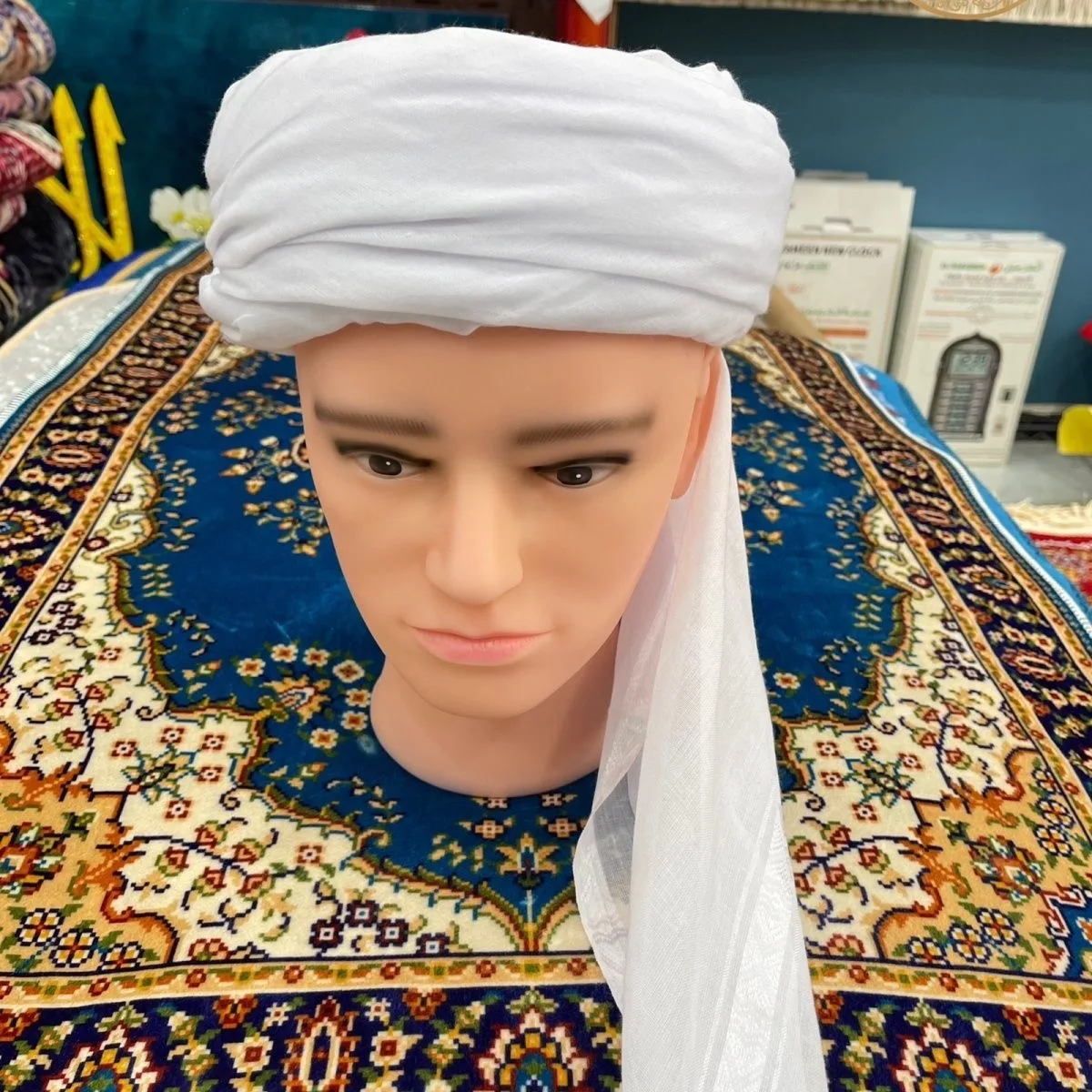 Foulard musulman pour hommes, bonnets islamiques, hijab, turban saoudien, couvre-chef pakistanais 05268
