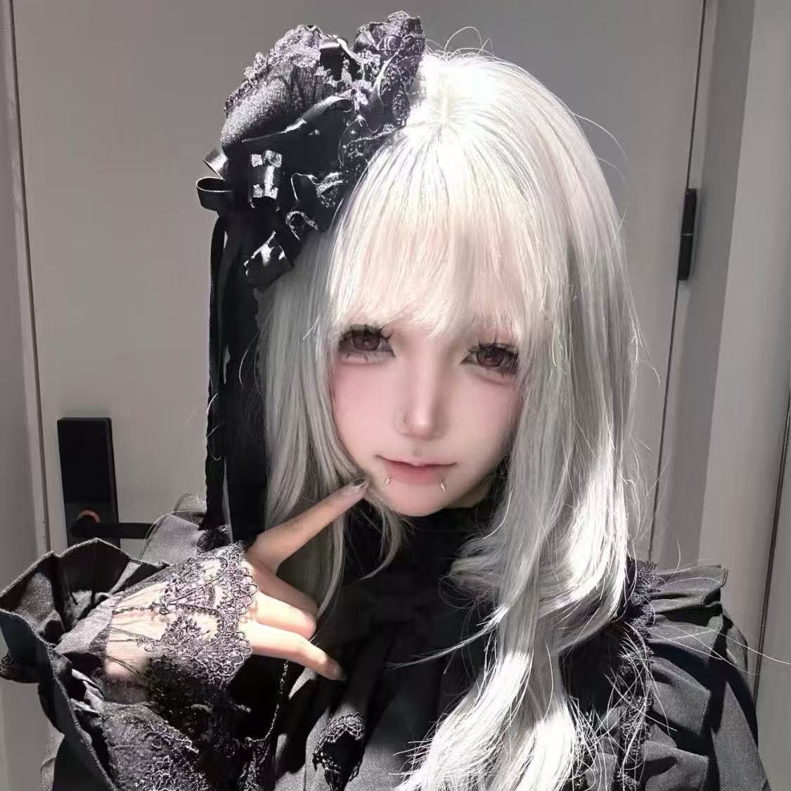 Accessoires de coiffure Lolita : Petit chapeau noir gothique punk rétro avec nœud, idéal pour Comic-Con et spectacles