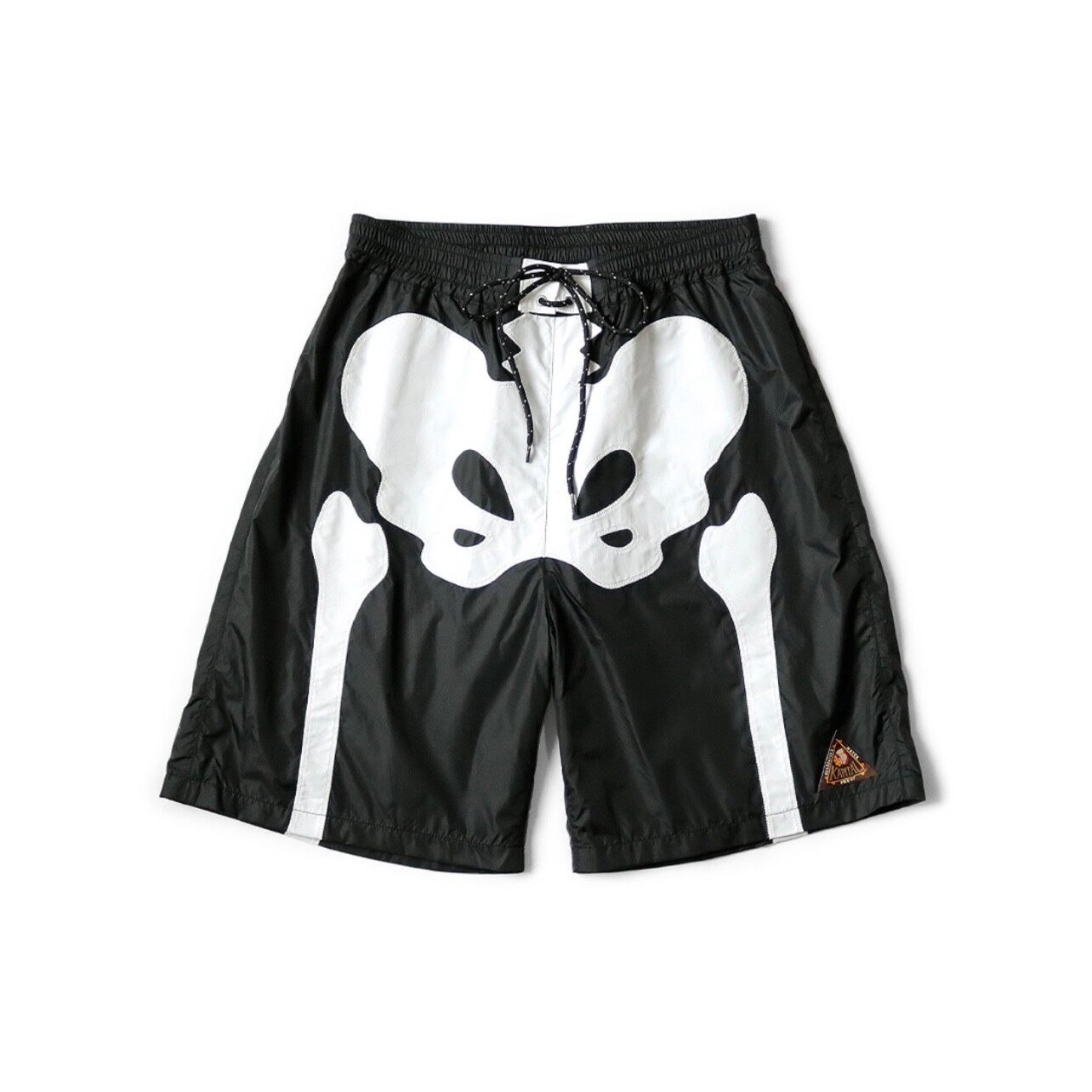 Pantalon décontracté en maille de nylon de style japonais avec taille élastique respirante et design à cinq poches