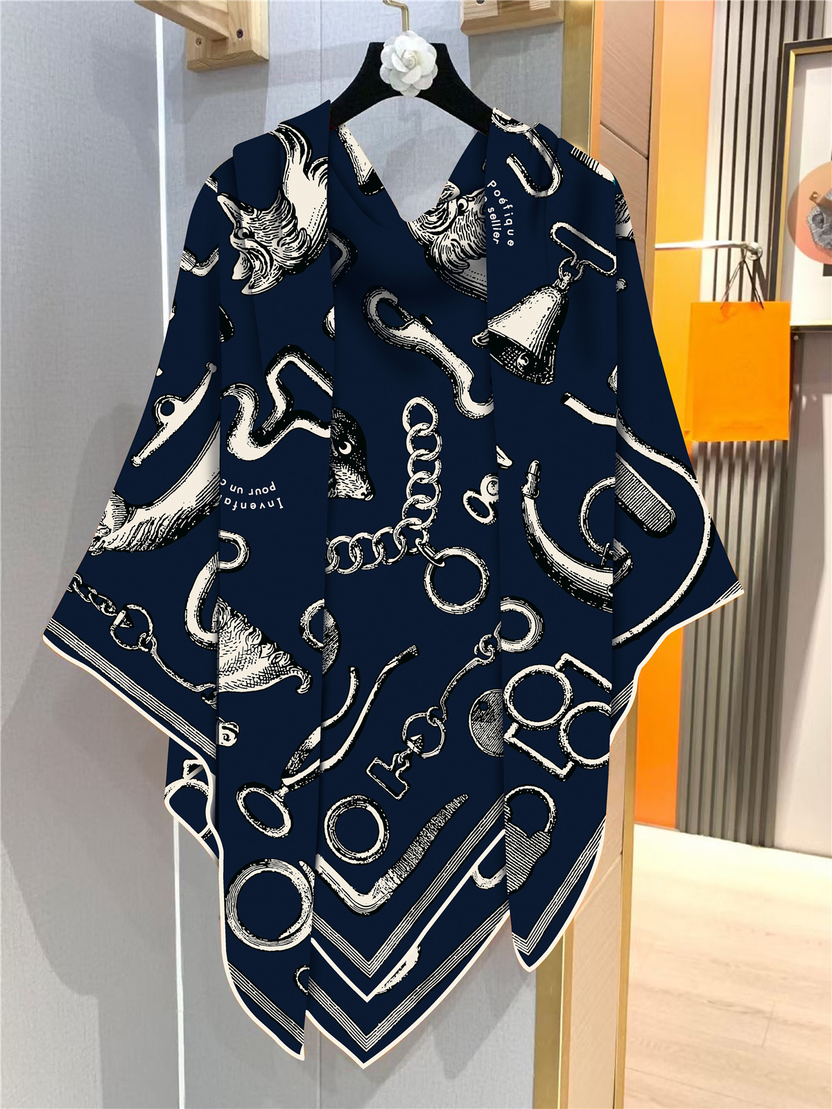 Écharpe élégante en fausse soie et laine pour femmes, 130x130cm, grand cadeau chaud pour dames, fête au bureau, célébrations de noël