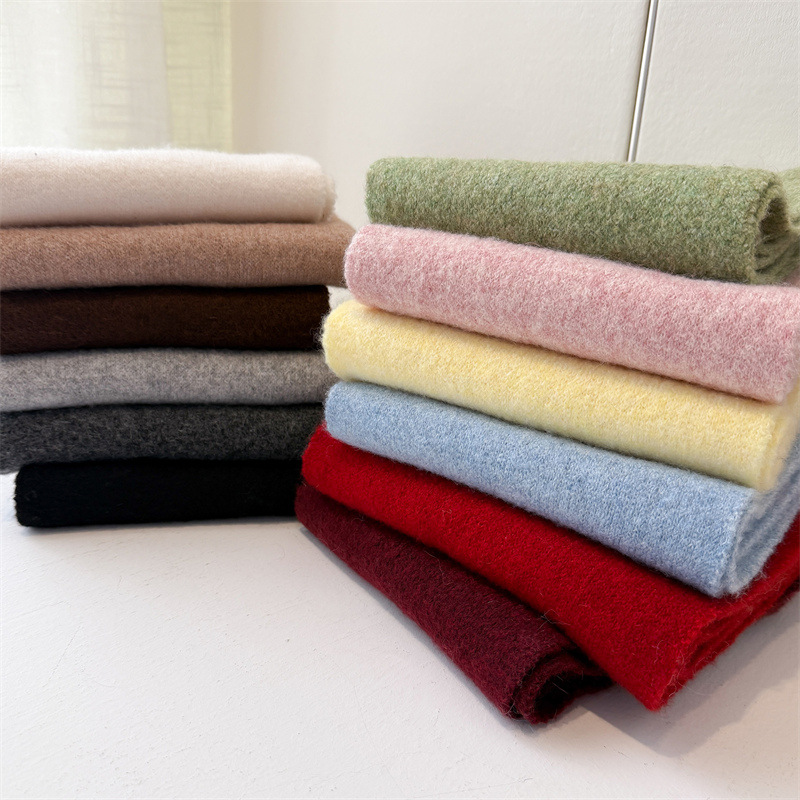 Styles coréens de luxe couleur unie hiver chaud tricoté écharpe femmes châles simples dame doux enveloppes foulard cachemire Pashmina
