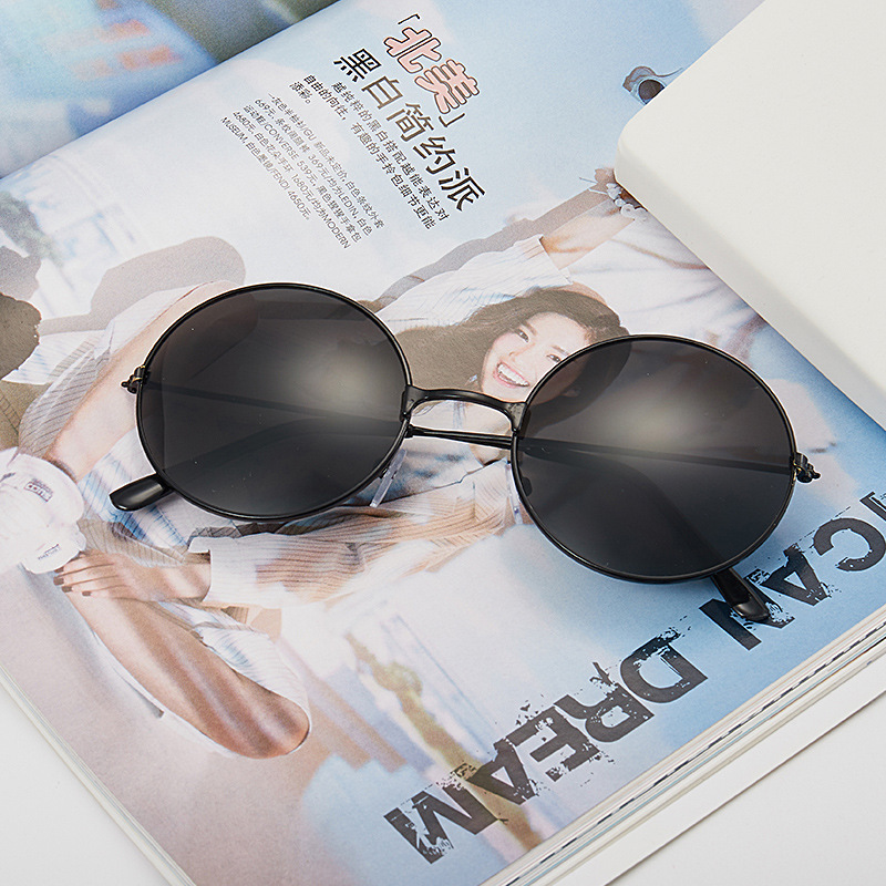 Lunettes de soleil rondes rétro Hippie, cercle de mode en métal pour femmes et hommes, lunettes de fête Disco