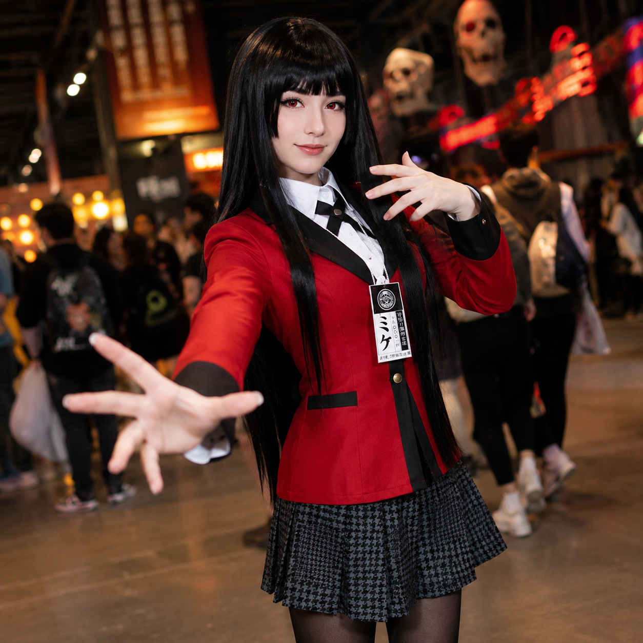 Costume de cosplay Yumeko Jabami, uniforme scolaire d'anime, tenue JK complète avec bas, pour fête d'Halloween et jeu de rôle.