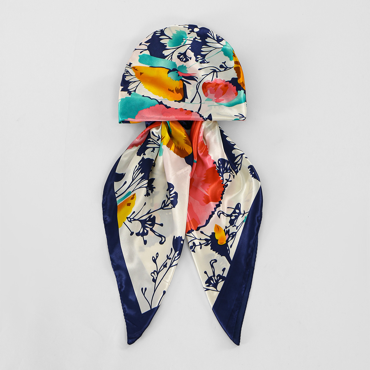 Nouveau Hijab Instantané en Satin pour Femme Musulmane, Foulard Imprimé, Bonnet Turban, Bandeau Élastique pour Dormir, Bandana