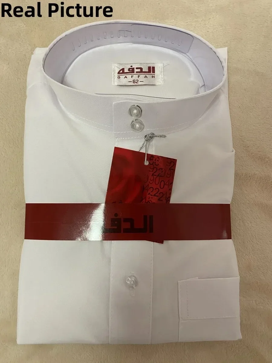 Nouveau 2026 musulman moyen-orient hommes à manches longues arabe col rond islamique couleur unie caftan Maxi dubaï Long Jubba Thobe Abaya vêtements