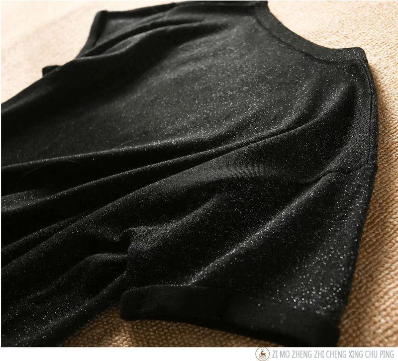 Soie brillante tricoté à manches courtes femmes glace soie à manches courtes mince à la mode et polyvalent haut ample tempérament pull