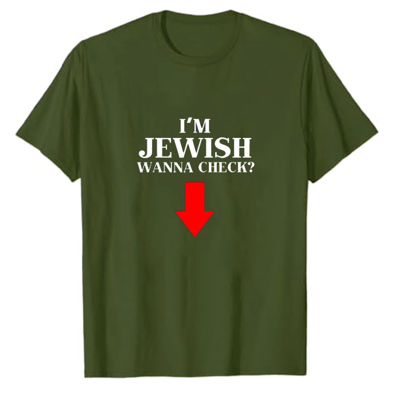 Hommes je suis juif veux vérifier drôle juif T-Shirt hommes femme mode d'été ample imprimé hauts t-shirts rue mode col rond hauts
