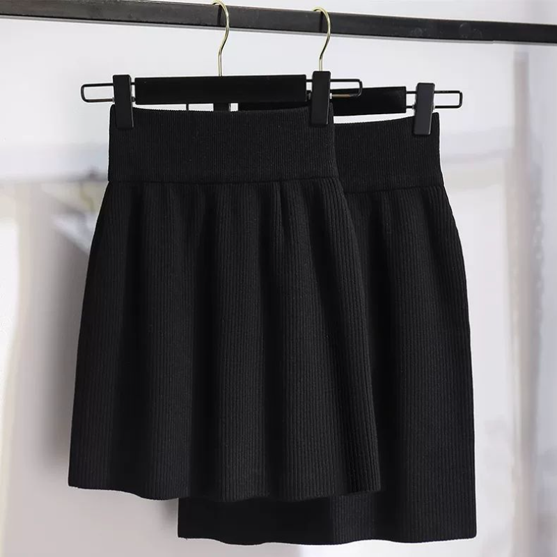Demi-jupe tricotée pour femme, jupe courte, sac de hanche, pull, demi-mode coréenne, nouvelle collection automne/hiver