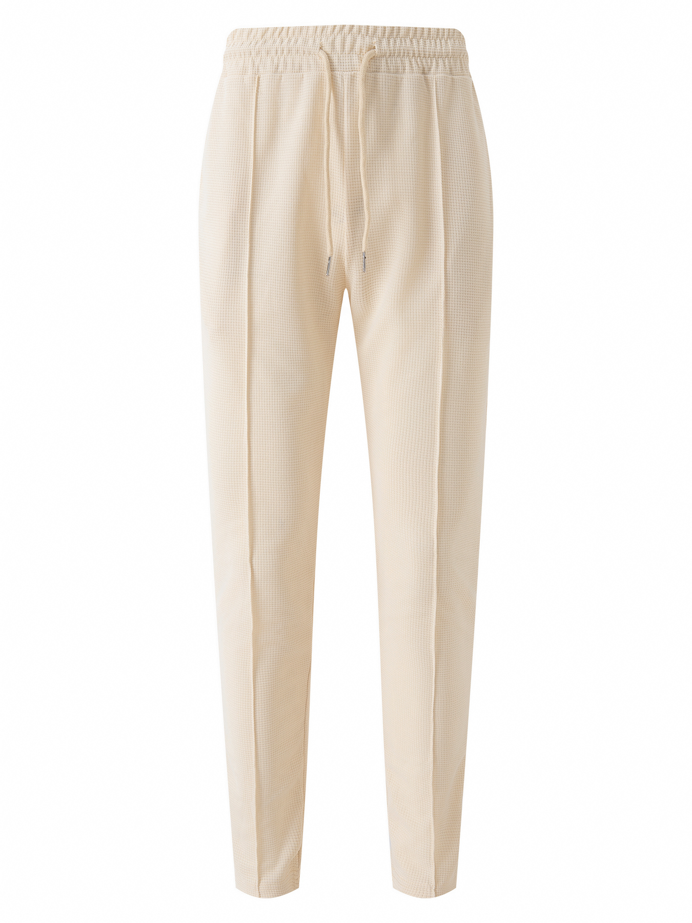 Ensemble semi-casual pour homme : chemise boutonnée à col montant et motif gaufré avec pantalon confortable (1 ou 2 pièces)