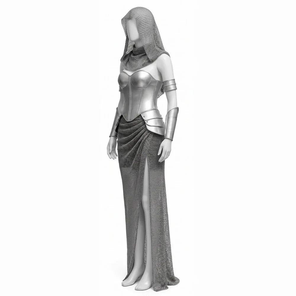 Costume de chevalière médiévale pour femme, jupe et haut, déguisement de fête, jeu de rôle, costume d'Halloween pour femme, tenues de carnaval