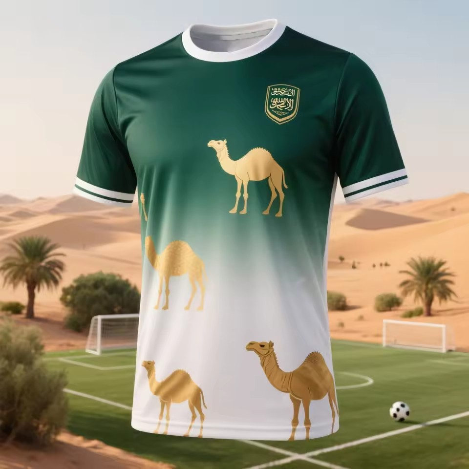 T-shirt de Football avec drapeau de l'arabie saoudite, tendance d'été, emblème National imprimé en 3D, t-shirts de sport amples et respirants, Y2k