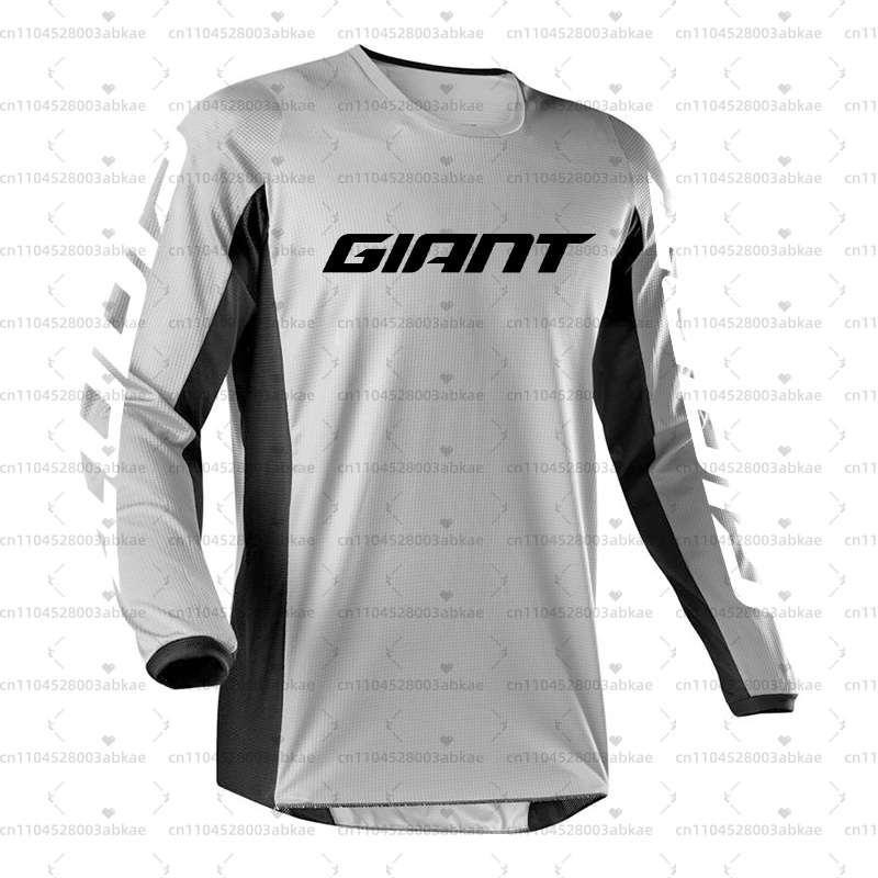 Maillot de motocross géant pour descente, respirant, à séchage rapide, pour le cyclisme, le sport décontracté, t-shirt à col rond et manches longues pour VTT