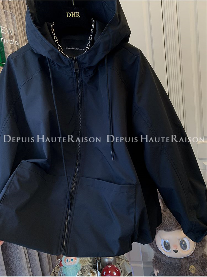 Manteau femmes nouveaux manteaux et vestes Unique décontracté Silhouette à capuche coupe-vent manteau femmes manteau court automne lâche Cardigan manteau