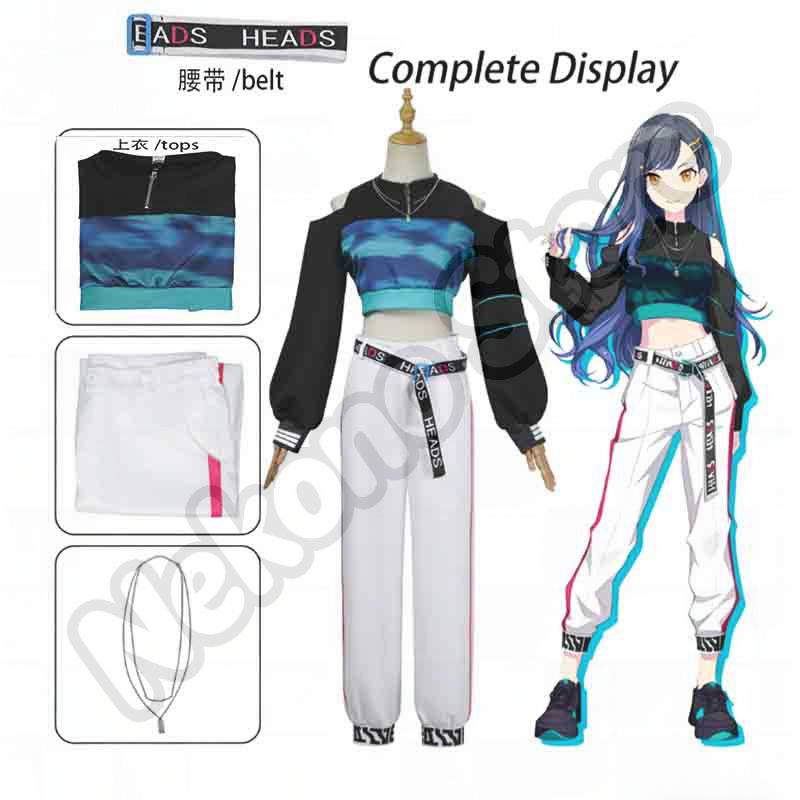 Costume de cosplay du personnage Shiraishi An du jeu d'anime PJSK, tenue d'anniversaire du 3ème anniversaire de Vivid BAD SQUAD, costume de fête d'Halloween