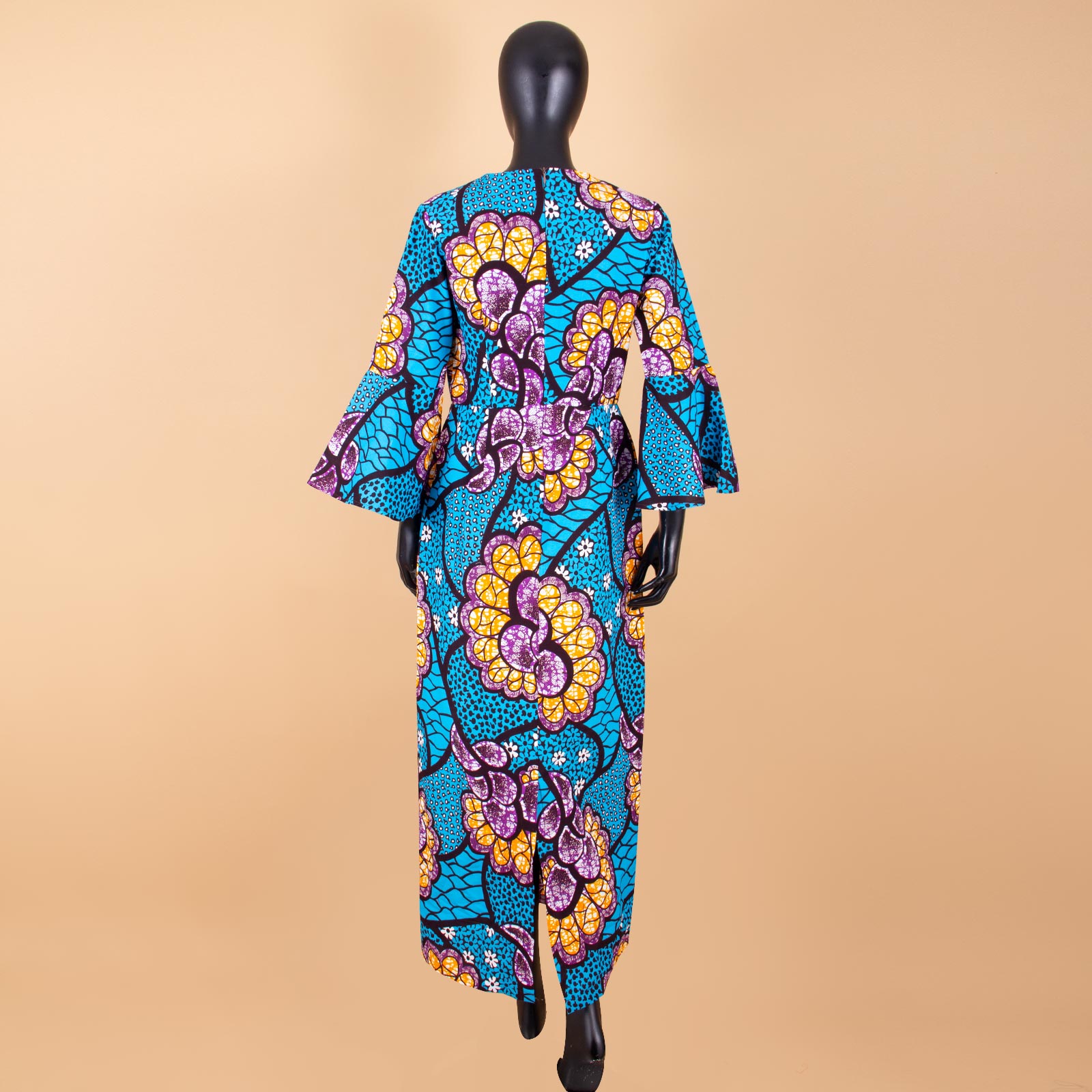 AFRIPRIDE-Robe africaine Dashiki longue à manches évasées et col en V pour femme, tenue de fête et de mariage, A1925048