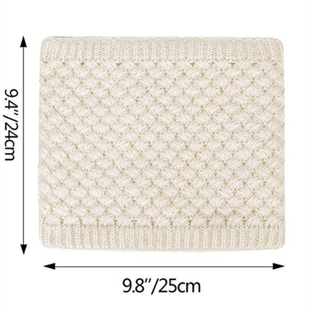 Femmes hommes tricoté cou foulards hiver chaud épais polaire à l'intérieur de la laine col anneau écharpe élastique tricot écharpe Snood foulard