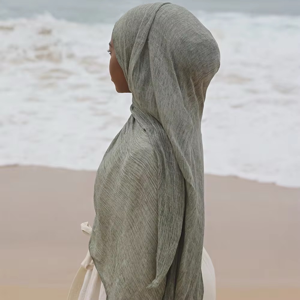 Écharpe Hijab Royan en coton froissé pour femmes musulmanes, châles longs et doux islamiques, enveloppes courtes à pampilles, accessoires Bufanda