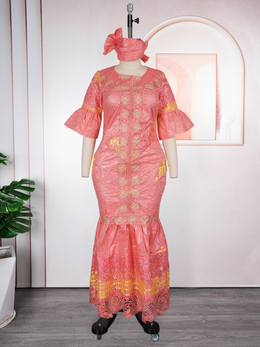 Robes longues de soirée africaines grande taille pour femmes 2026 – Robe de luxe brodée Bazin, tenues élégantes, robes de mariée musulmanes et de soirée