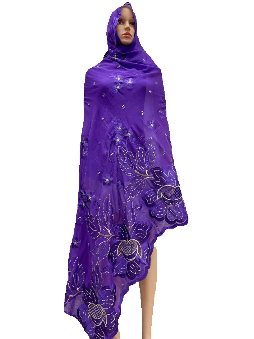 Nouveau foulard islamique 100 % coton pour femmes, broderie douce, hijab musulman, châle enveloppant, motif chip, style Dubaï, mode africaine pour femmes