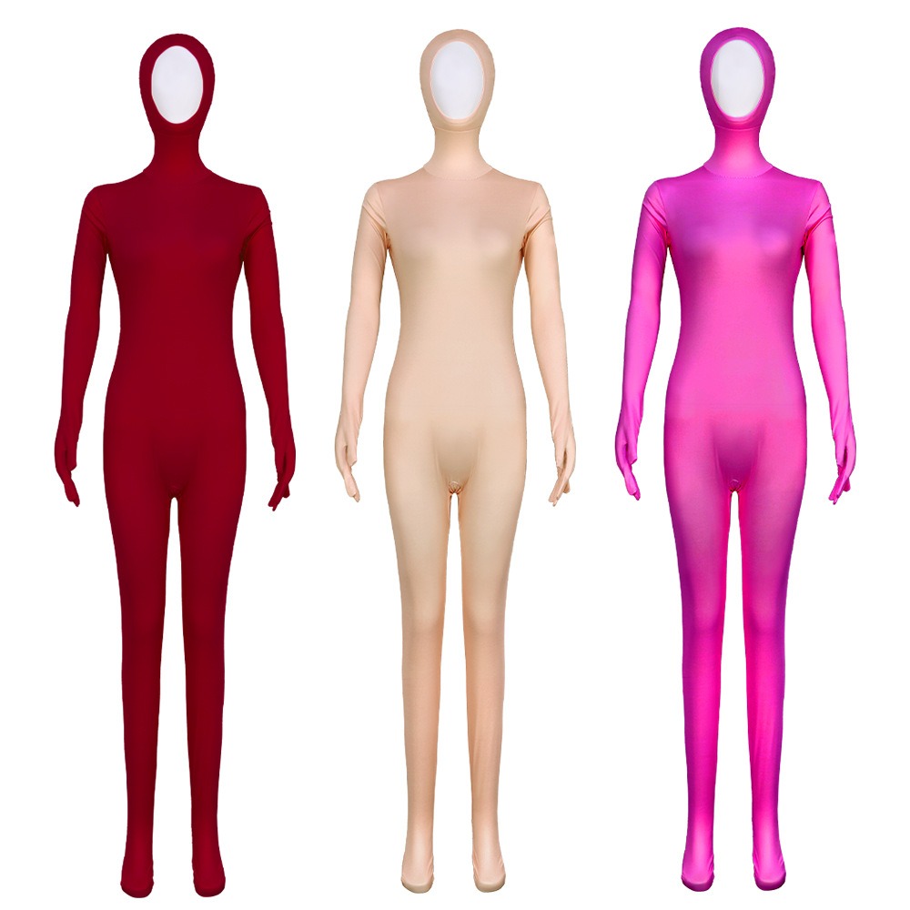 Zentai-Costume complet imbibé de spandex pour adultes, combinaison de batterie, costume de cosplay, visage ouvert, seconde peau, serré, femmes, hommes