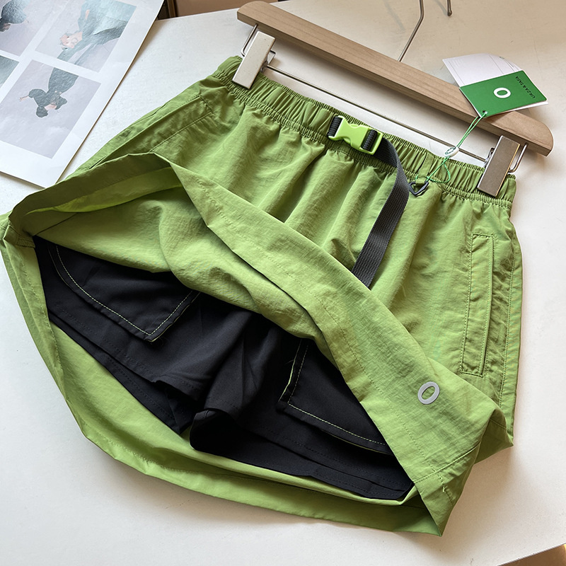 Jupe d'été taille élastique pour femmes, jupes courtes fines à séchage rapide pour l'extérieur, jupe-pantalon de sport Vintage avec doublure, jupes trapèze 2025