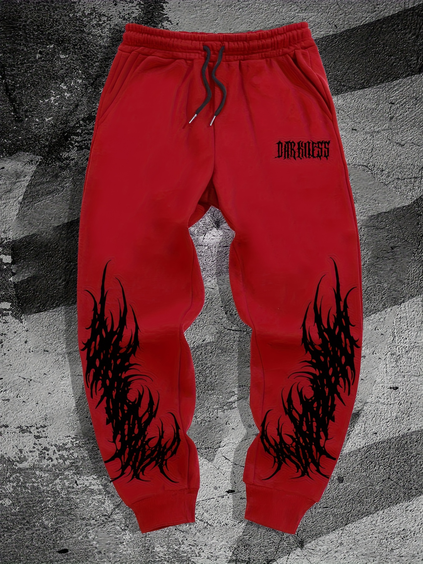 Nouveaux Pantalons de Survêtement 2026 – Joggers Tendance pour Hommes, Imprimé Gothique Sombre, Style Streetwear Hip Hop