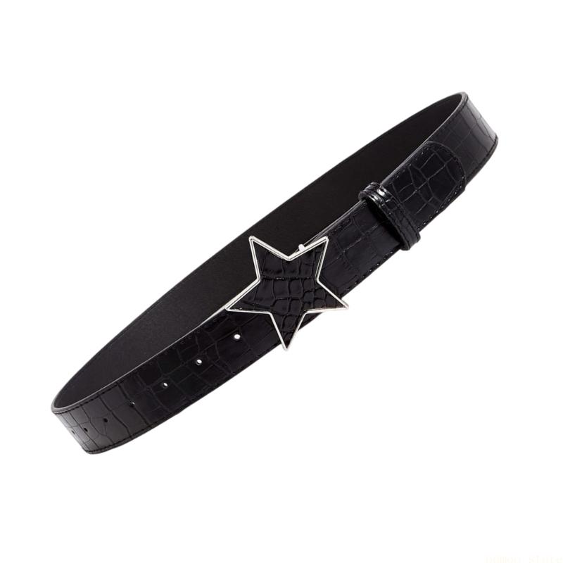 Ceinture en PU ornée avec fermoir étoile, tendance, pour 31BF