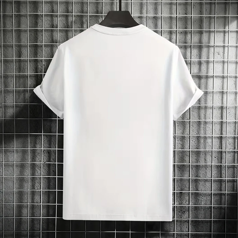 T-shirt homme haute qualité 100% coton col rond manches courtes classique noir blanc couleur Pure t-shirts printemps été décontracté dessus frais