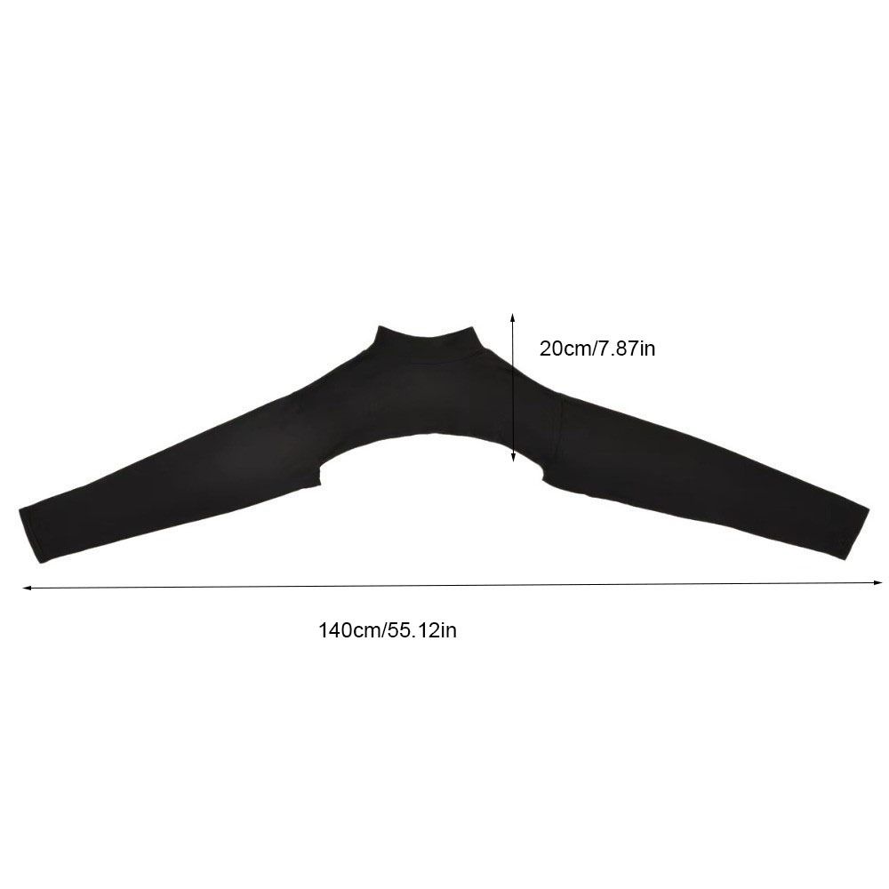 Manches de protection solaire intégrale pour le cou et les bras, anti-UV, en soie glacée, manches longues, châle de sport pour l'été