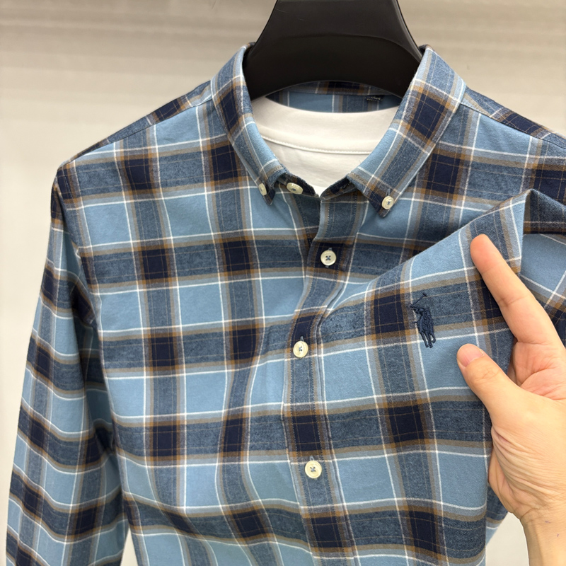 Marque de luxe broderie 100% coton chemise à manches longues hommes nouvelle chemise hommes décontracté haut ample hommes d'affaires