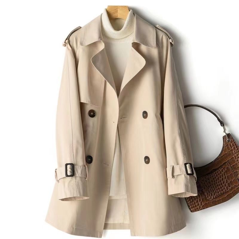 Nouveau coréen automne Trench Coat femmes mode Double boutonnage manteaux femme coupe-vent décontracté tout-Match vêtements d'extérieur pardessus dames