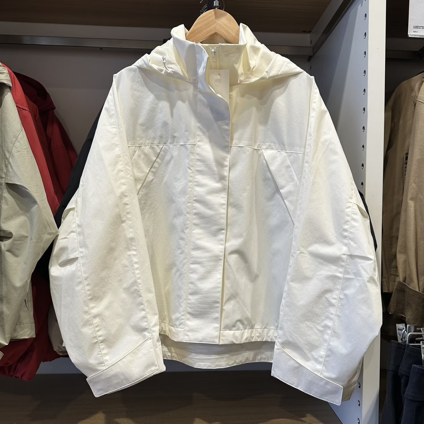 Veste imperméable pour femme 2026, style décontracté, à capuche et col montant, pour le printemps, streetwear