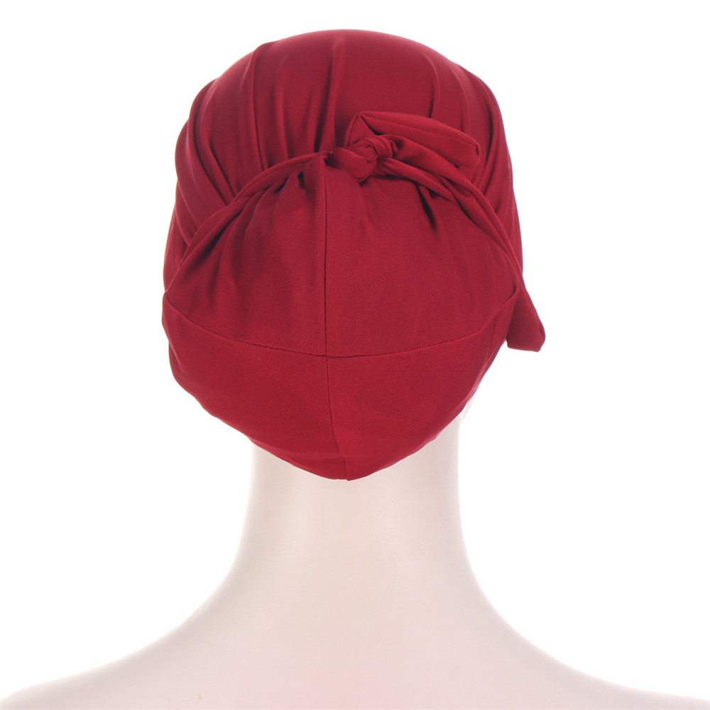 Turban à nœud Skullies pour femmes musulmanes, Bonnet, perte de cheveux, chimio, Cancer, Bandanas, arabe, islamique, couvre-chef, nouveau