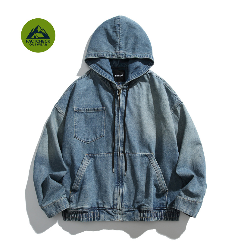 FACTCHECK Veste en jean délavé de haute qualité, taille EU/US, nouvelle couleur unie, pour l'automne et l'hiver, voyage, safari, randonnée, chasse, travail.