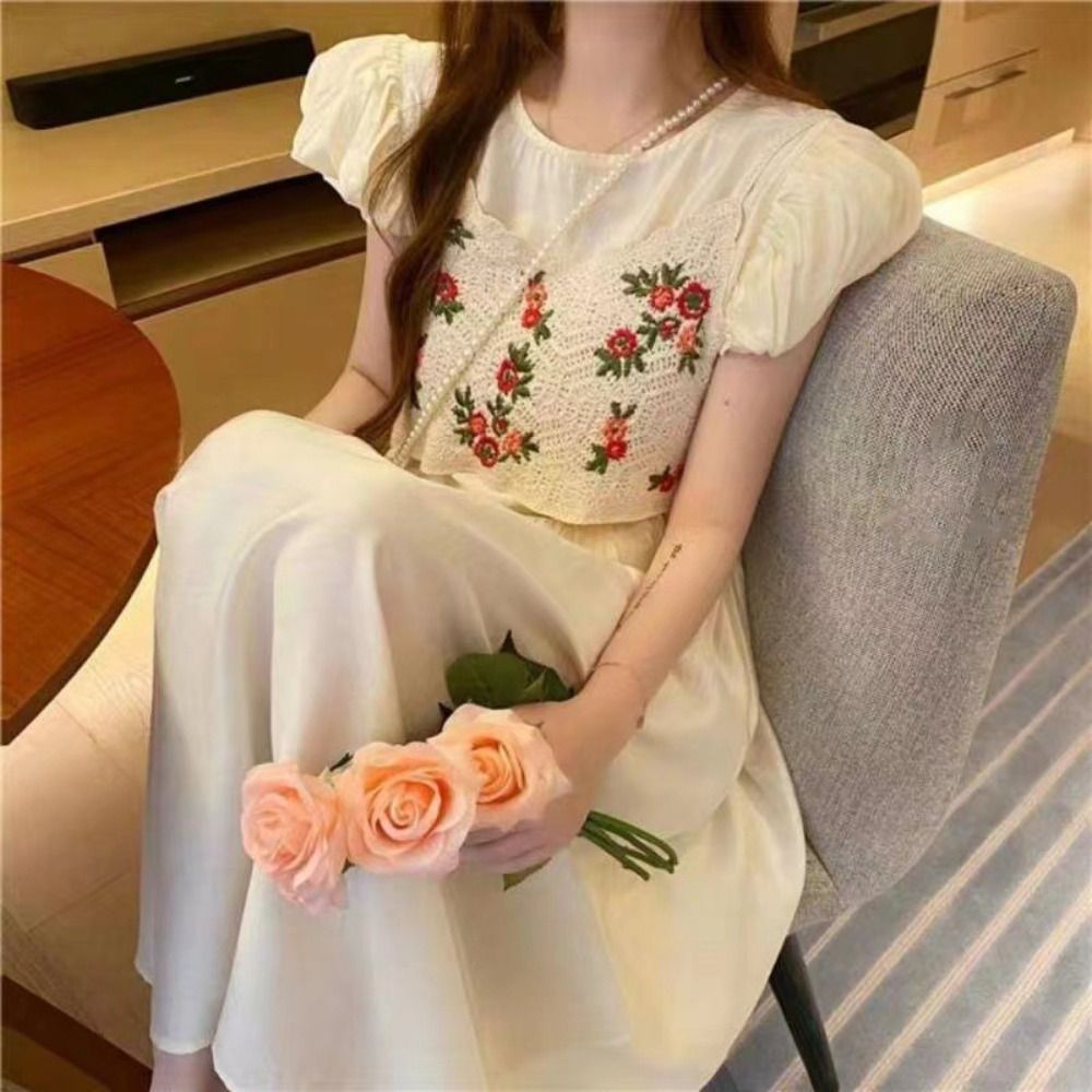 Plage fête florale courte sans manches hauts chauds mince gilet haut femme Crochet Camisole broderie gilet Style bohême
