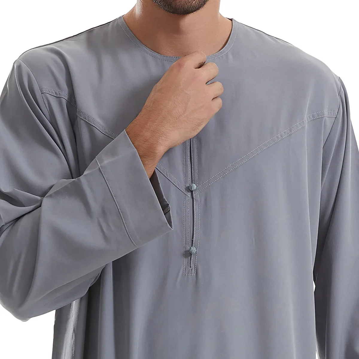 Jubba Thobe hommes mode musulmane longue Robe Abayas Ramadan marocain arabe dubaï Abaya Robe modeste poches épissé solide ample