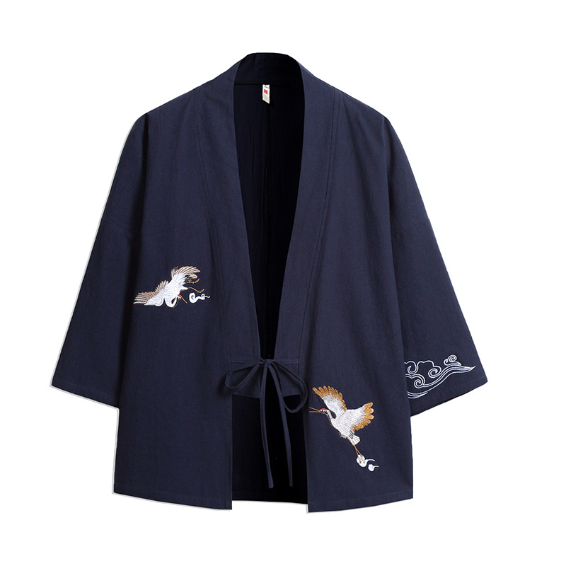Kimono Cardigan Homme 2026 – Chemise de Mode Japonaise, Kimonos, Costume de Karaté Samouraï, Yukata, Veste Haori, Pyjama Japonais Homme FF2125