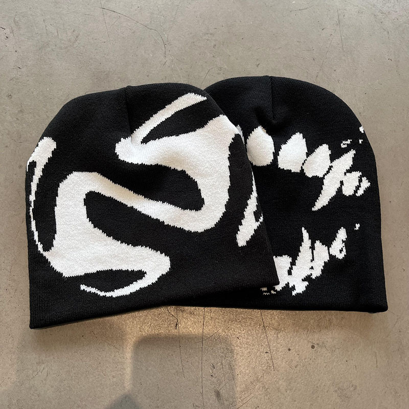 Bonnet en tricot pour hommes, style gothique, casquette Y2K, streetwear, pull d'hiver, Kpop, Gorro, Harajuku, vintage, chaud, hip-hop, bonnet pour femmes
