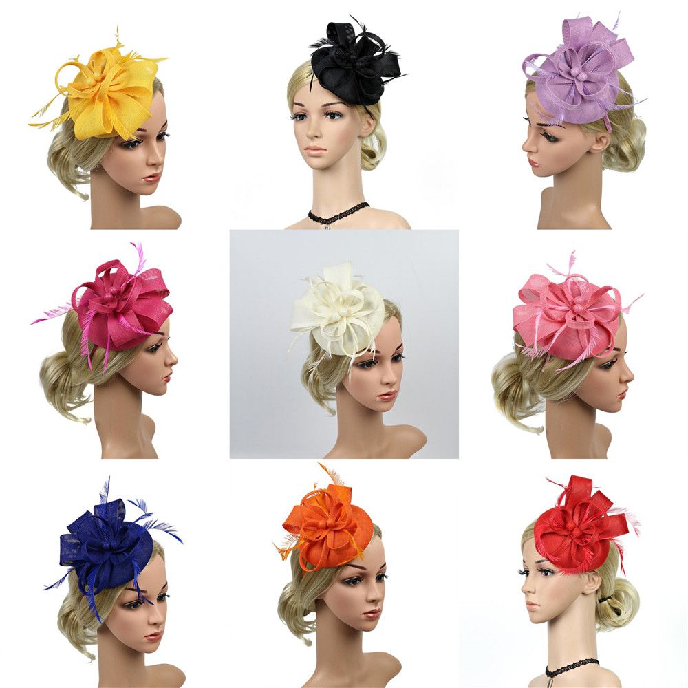 Épingle à cheveux rétro pour femmes, casquette pour la danse, fleur, maille, vêtements de sauna, bandeau de sauna, chapeau haut de forme