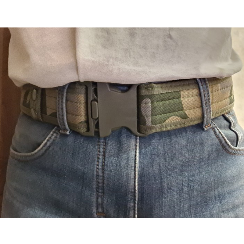 Ceinture tactique à dégagement rapide, nouveau style militaire, ceintures de combat, ceintures en toile tendance pour hommes, ceintures de chasse en plein air camouflage 120 cm