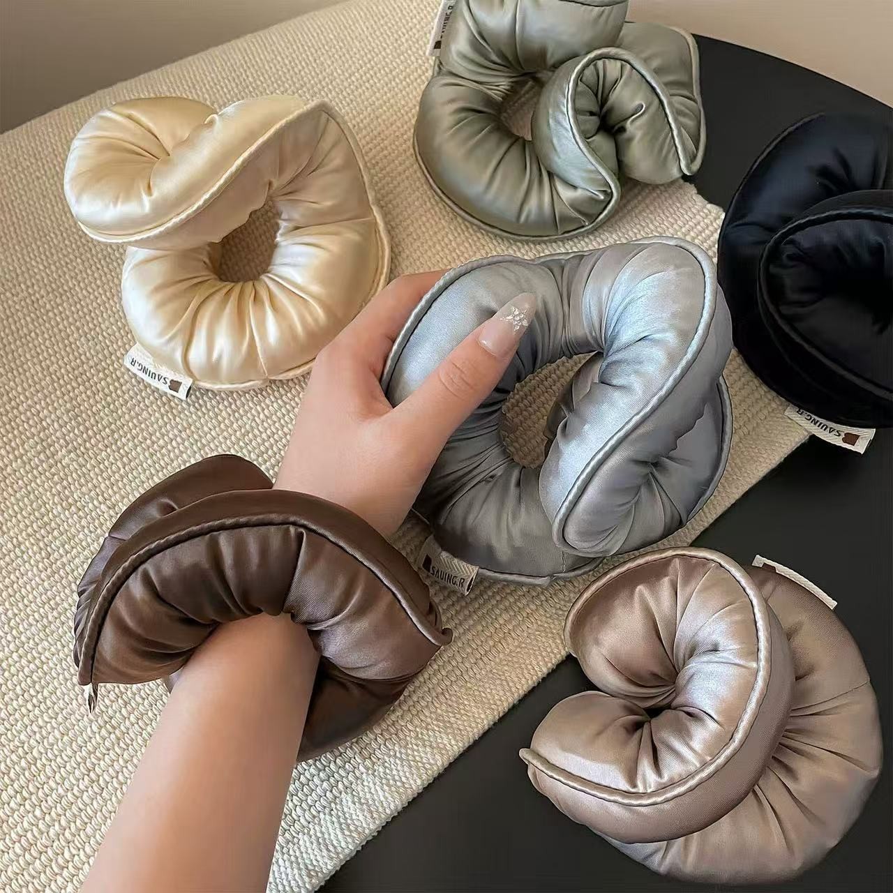 Chouchous élastiques en soie pour femmes et filles, accessoires capillaires pour dormir, outil de coiffure, bouclage sans chaleur