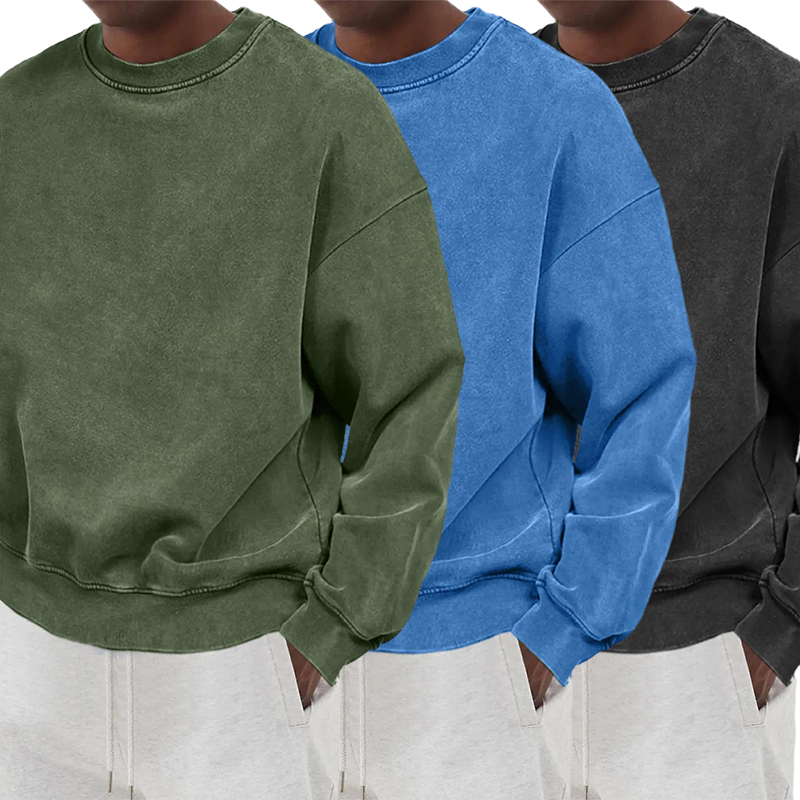 Sweat-shirt Vintage en coton délavé pour homme, vêtement de sport, chaud, décontracté, confortable, à la mode, surdimensionné, Streetwers, automne